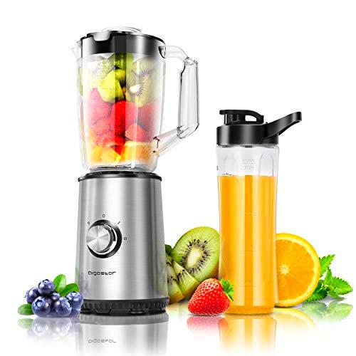 Aigostar Baron - Batidora de vaso, Licuadora Portatil 350W para Smoothies