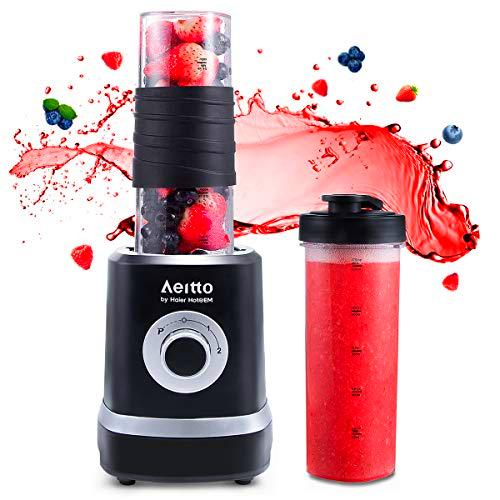 Aeitto - Mini batidora de 500 W, con 2 botellas de 520 ml