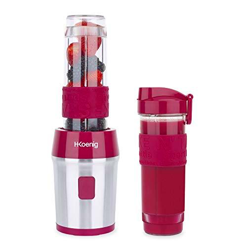 H.Koenig SMOO10 Batidora de Vaso Portátil, Smoothie Maker