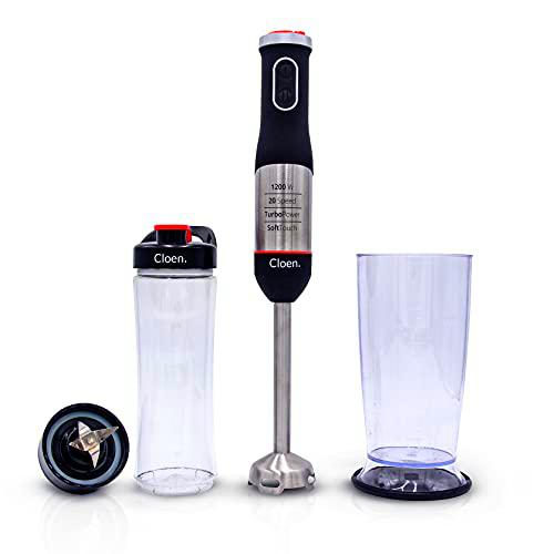 CLOEN Batidora de Mano, Easy Hand Blender, 1200W de Potencia