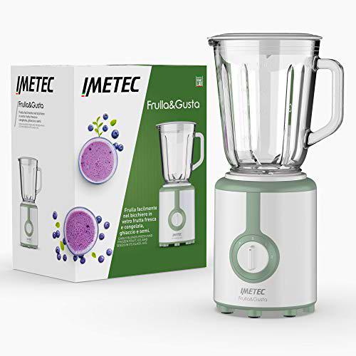 Imetec Frulla&amp;Gusta Licuadora, Cuchillas Trituradoras De Hielo De Acero Inoxidable