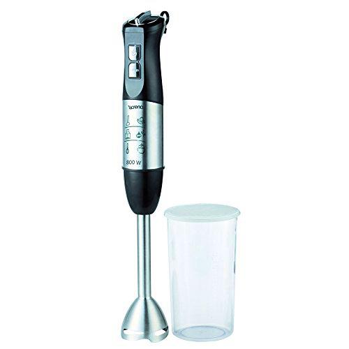 Crena 8748 Brazo batidora pie Acero, 800 W, 0.6 litros, Negro