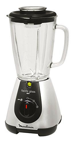 Moulinex Faciclick Cristal LM310E10 Batidora de vaso con potencia de 500 W regulables a través de dos velocidades