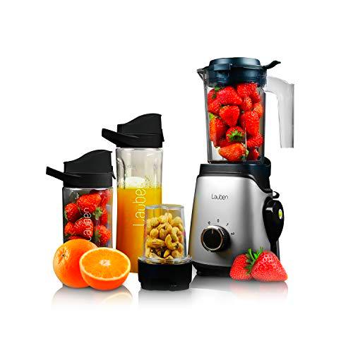 Lauben Licuadora de vacío VB01 Smoothie Maker – Multifuncional 300 W/20 000 rpm Juicer y Ice Crusher con 2 vasos de Tritan sin BPA