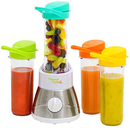 Bestron Smoothie Maker Familiar con 4 vasos para mezclar y beber