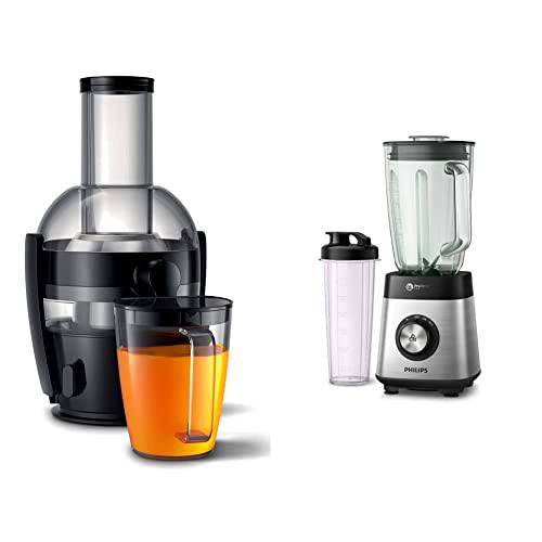 Philips Licuadora Hr1856/70 + Hr3573/90 Batidora De Vaso Serie Metal 5000