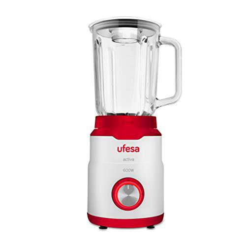 Ufesa BS4790 Activa - Batidora de Vaso, 600W, Jarra de cristal 1.5L