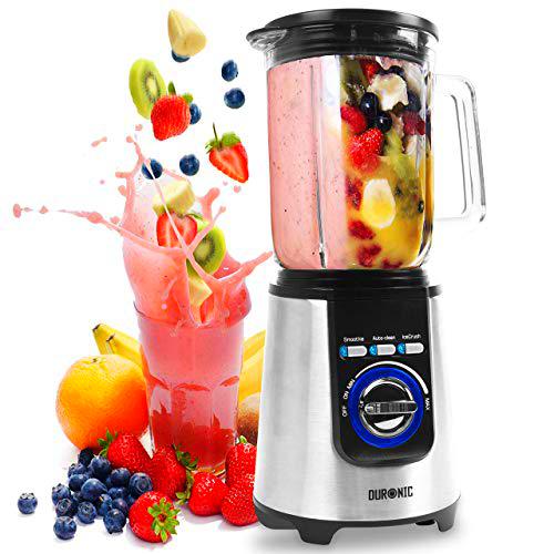 Duronic Bl1200T Batidora de Vaso 1200W con Jarra de 1,8L y Cuchillas Inoxidables ”“ Función Smoothie