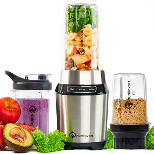 Nutrilovers NUTRI-BLENDER Batidora de pie &quot;Mix &amp; Go&quot; [1000W] Smoothie Maker