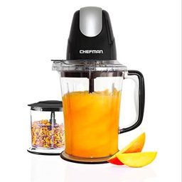 Chefman Cyclone Power Blender, Blend, Crush, Chop, Two-tiered Blade, Black