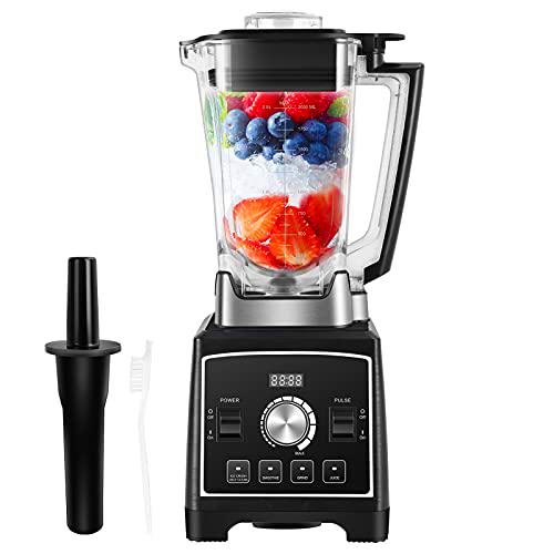 Batidora Smoothie 2000W, 2L Licuadora Profesional, 8 Velocidades Ajustables