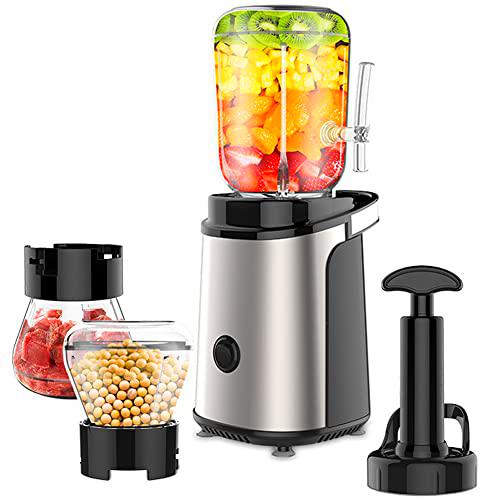 Batidora de Vaso Individual 1600W, 3 en 1 Batidora Smoothie Multifunción con Picadora/Molinillo, 600ml