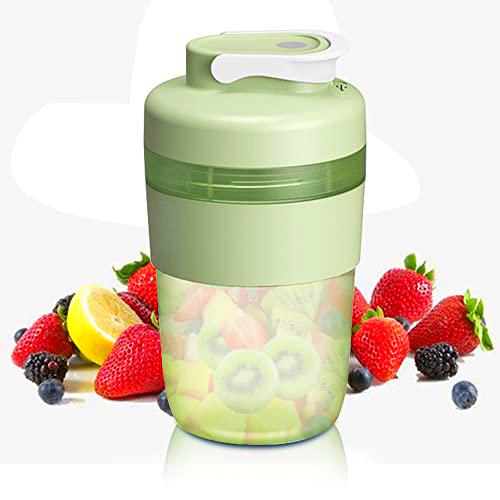 Wisada Mini mezclador de jugo portátil, 400 ml eléctrico mezclador de frutas domésticas taza con 4 cuchillas