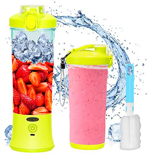 TOPESCT Licuadora Portátil de 600 ml, Mini Licuadora Recargable para Batidos y Batidos con Batería de 4000 mAh