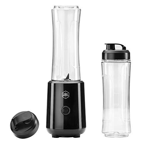 OBH NORDICA Batidora Twister Go 7744 | Batidora de batido | Negro | Función de Pulso | 2 Botellas Take Away sin BPA con boquilla para beber, 300 W