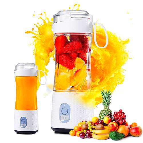 Batidora personal portátil para batidos personales: 4000 mAh Mini Blender USB recargable 12 oz Juice Cup para batidos y alimentos para bebés