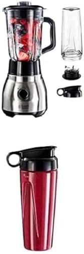 Russell Hobbs Batidora de Vaso 2 en 1 Smoothie, Jarra de Cristal 1,5L