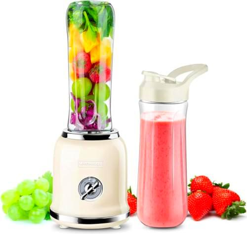 KitchenApp Batidora de Vaso Individual, 300W Portátil Batidora Smoothie