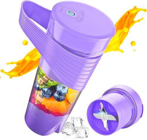 Licuadora Portátil MIHAWK, Botella Batidora de Fresh Juice de 470 ml con Batería Recargable de 4000 mAh