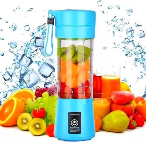 Smoothie Mixer-Exprimidor portátil: 380 ml, licuadora personal con 6 cuchillos de acero inoxidable