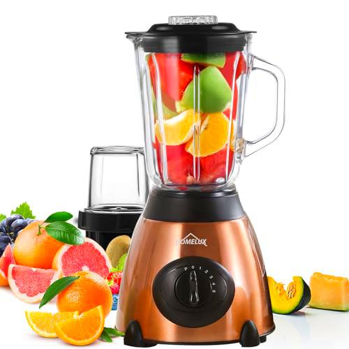 HOMELUX Batidora de Vaso 1.5L, Blender &amp; Molinillo 2-en-1