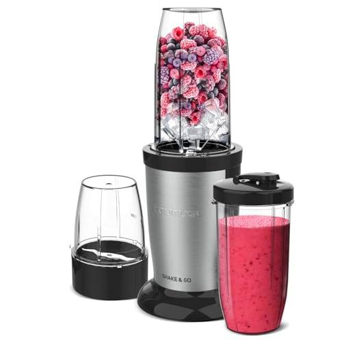 Taurus - Batidora Shake &amp; Go 800W | 2 Vasos Portátiles 500ml | Picador 150ml | Cuchillas Intercambiables | Pulse Technology | Apta para Lavavajillas | Base Antideslizante | Sistema de Seguridad