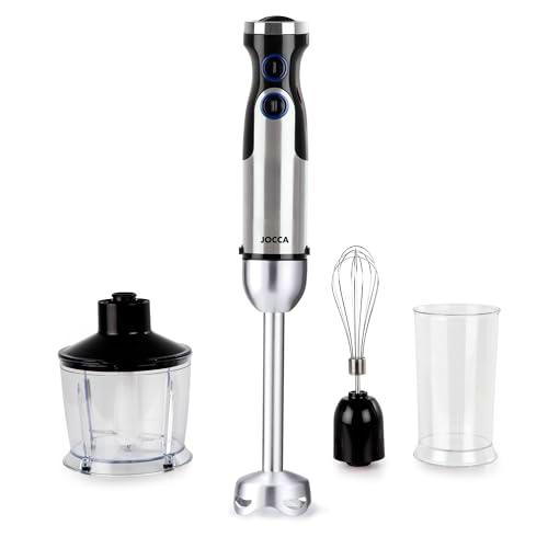 JOCCA - Batidora de Mano 1200W Con Accesorios/ 6 Velocidades + Función Turbo/Vaso Medidor 600ml